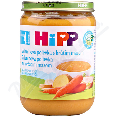 HiPP POLÉVKA BIO Zeleninová s krůtím m. 190g