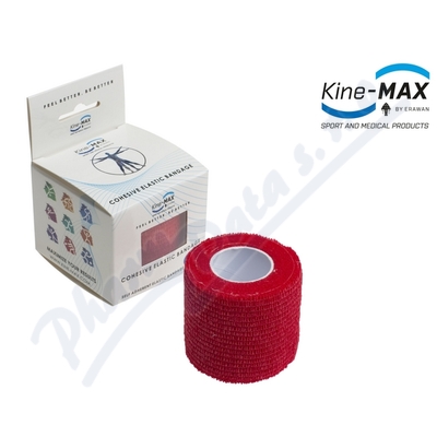 KineMAX Cohesive elast.samofix. 2.5cmx4.5m červené