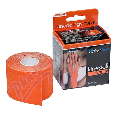 GM kinesiology tape 5cmx5m oranžový