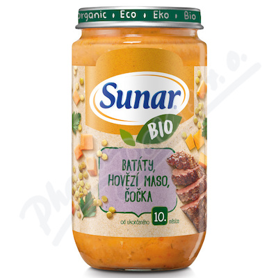 Sunar BIO příkrm Batáty hovězí maso čočka 235g