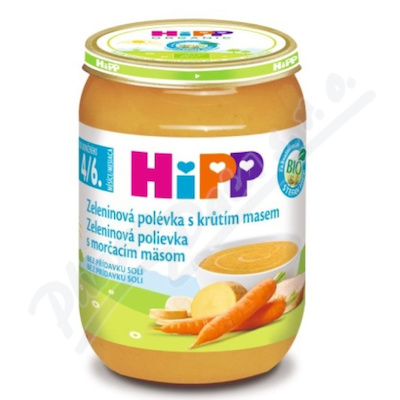 HiPP Zeleninová polévka s krůtím m.BIO 4/6m 190g