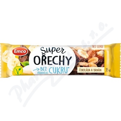 EMCO Super ořechy tyčinka čoko a banán 35g