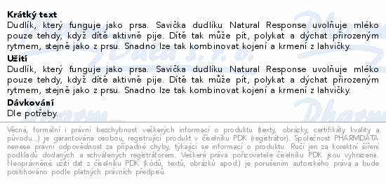 Philips AVENT Savička Nat.Resp.1 prv.průtok 0m 2ks