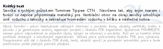 Tommee Tippee Savička ANTI-COLIC Rych.pr. 6m+ 2 ks